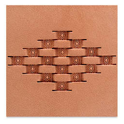 Basket weave texture colored with Realeather One Step Leather Dressing in Mahogony