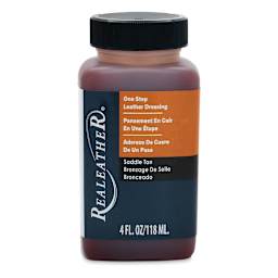 Realeather One Step Leather Dressing - Saddle Tan, 4oz