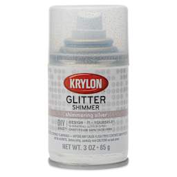 Krylon Glitter Spray Paint - Shimmering Silver, 3 oz Can, front of can