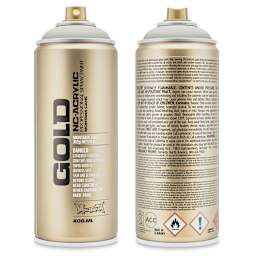 Montana Gold Acrylic Professional Spray Paint - Buzzard, 400 ml (Front and back of spray can)