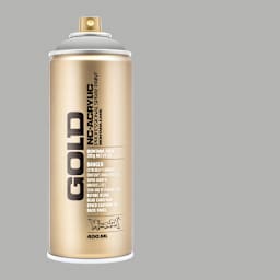 Montana Gold Acrylic Professional Spray Paint - Asphalt, 400 ml (Spray can with color swatch)