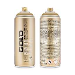 Montana Gold Acrylic Professional Spray Paint - Duck Season, 400 ml (Front and back of spray can)
