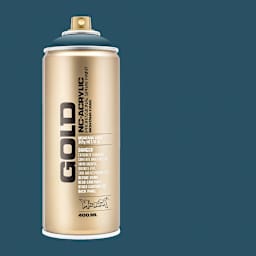 Montana Gold Acrylic Professional Spray Paint - Fjord, 400 ml (Spray can with color swatch)