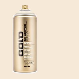 Montana Gold Acrylic Professional Spray Paint - Bone, 400 ml (Spray can with color swatch)