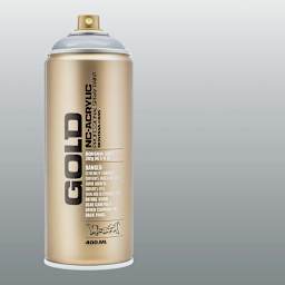 Montana Gold Acrylic Professional Spray Paint - Transparent Gravel, 400 ml (Spray can with color swatch)