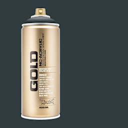 Montana Gold Acrylic Professional Spray Paint - Stealth, 400 ml (Spray can with color swatch)