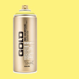 Montana Gold Acrylic Professional Spray Paint - Butta, 400 ml (Spray can with color swatch)