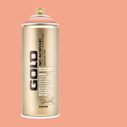 Montana Gold Acrylic Professional Spray Paint - Salmon, 400 ml (Spray can with color swatch)