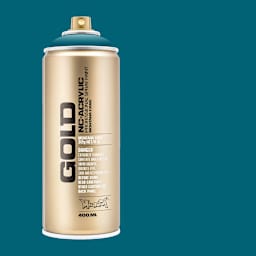 Montana Gold Acrylic Professional Spray Paint - Reef, 400 ml (Spray can with color swatch)