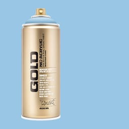 Montana Gold Acrylic Professional Spray Paint - Denim, 400 ml (Spray can with color swatch)