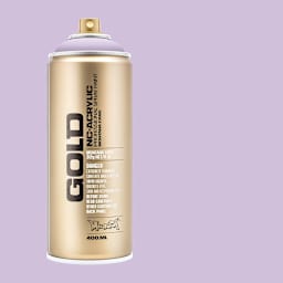 Montana Gold Acrylic Professional Spray Paint - White Lilac, 400 ml (Spray can with color swatch)