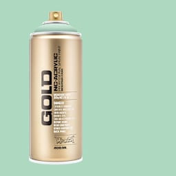 Montana Gold Acrylic Professional Spray Paint - Malachite Light, 400 ml (Spray can with color swatch)