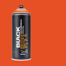 Montana Black Spray Paint - Halloween, 400 ml can with swatch