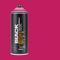Montana Black Spray Paint - Punk Pink, 400 ml can with swatch