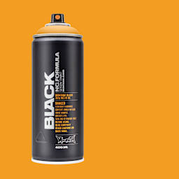 Montana Black Spray Paint - Juice, 400 ml can with swatch
