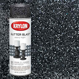 Krylon Glitter Blast Spray Paint - Starry Night, 5.75 oz can and swatch