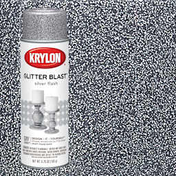 Krylon Glitter Blast Spray Paint - Silver, 5.75 oz can and swatch