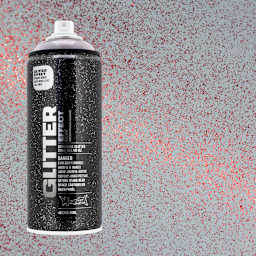 Montana Glitter Effect Spray Paint - Glitter X-mas Red Spray can with swatch