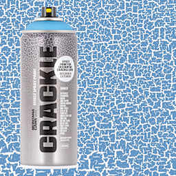 Montana Crackle Effect Spray - Blue Denim, can and swatch