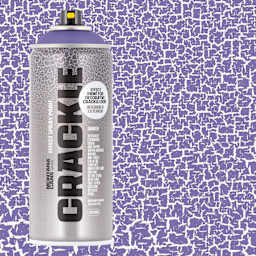 Montana Crackle Effect Spray - Rich Lilac, can and swatch