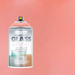 Montana Glass Spray Paint - Coral Red (Spray can with swatch)