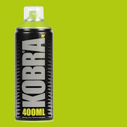 Kobra High Pressure Spray Paint - Apple, 400 ml can and swatch