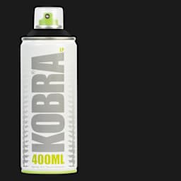 Kobra Low Pressure Spray Paint - Dark Hole, 400 ml, Can with swatch