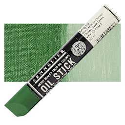 Sennelier Artists' Oil Stick - Chromium Oxide Green 38 ml stick and swatch