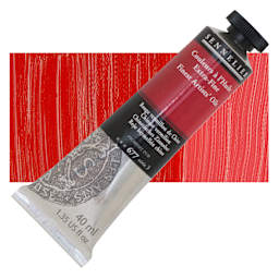 Sennelier Artists' Extra Fine Oil Paint - Chinese Vermilion, 40 ml tube and swatch