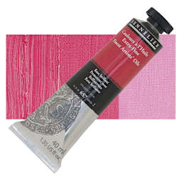 Sennelier Artists' Extra Fine Oil Paint - Permanent Rose, 40 ml tube and swatch