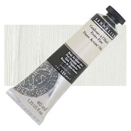 Sennelier Artists' Extra Fine Oil Paint - Zinc Titanium White, 40 ml tube and swatch