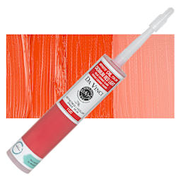 Da Vinci Artists' Oil Color - Cadmium Red Light, 300 ml Cartridge and swatch