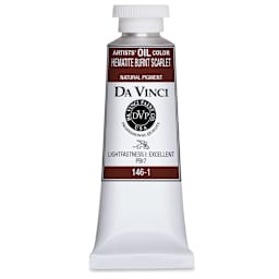 Da Vinci Artists' Oil Color - Hematite Burnt Scarlet, 37 ml Tube