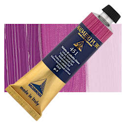 Maimeri Puro Oil Color - Cobalt Violet Pale, 40 ml tube and swatch