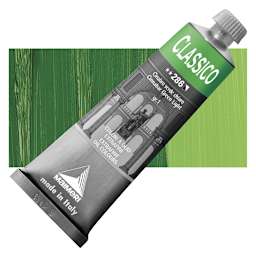 Maimeri Classico Oil Color - Cinnabar Green Light, 60 ml tube and swatch