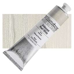 Williamsburg Handmade Oil Paint - Iridescent Pearl White, 150 ml tube and swatch