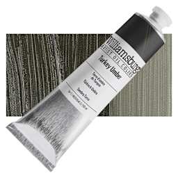 Williamsburg Handmade Oil Paint - Turkey Umber, 150 ml tube and swatch