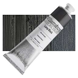Williamsburg Handmade Oil Paint - Lamp Black, 150 ml tube and swatch