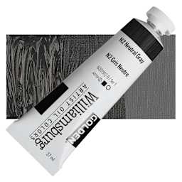 Williamsburg Handmade Oil Paint - N2 Neutral Gray, 37 ml tube and swatch