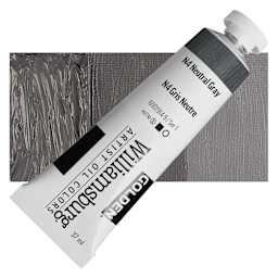 Williamsburg Handmade Oil Paint - N4 Neutral Gray, 37 ml tube and swatch