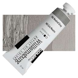 Williamsburg Handmade Oil Paint - N6 Neutral Gray, 37 ml tube and swatch