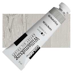 Williamsburg Handmade Oil Paint - N8 Neutral Gray, 37 ml tube and swatch