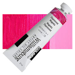 Williamsburg Handmade Oil Paint - Fluorescent Magenta, 37 ml tube and swatch