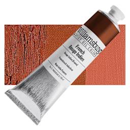 Williamsburg Handmade Oil Paint - French Rouge Indien, 150 ml tube and swatch