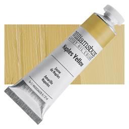 Williamsburg Handmade Oil Paint - Naples Yellow, 37 ml tube and swatch