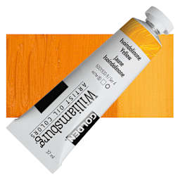 Williamsburg Handmade Oil Paint - Isoindolinone Yellow, 37 ml tube and swatch