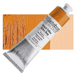 Williamsburg Handmade Oil Paint - French Yellow Ochre Deep, 150 ml tube and swatch