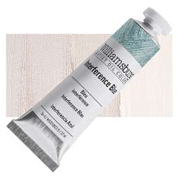 Williamsburg Handmade Oil Paint - Interference Blue, 37 ml tube and swatch