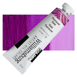 Williamsburg Handmade Oil Paint - Fluorescent Violet, 37 ml tube and swatch
