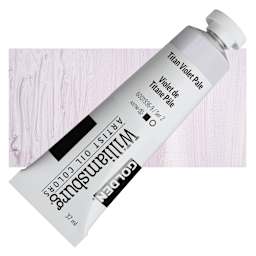 Williamsburg Handmade Oil Paint - Titan Violet Pale, 37 ml tube and swatch